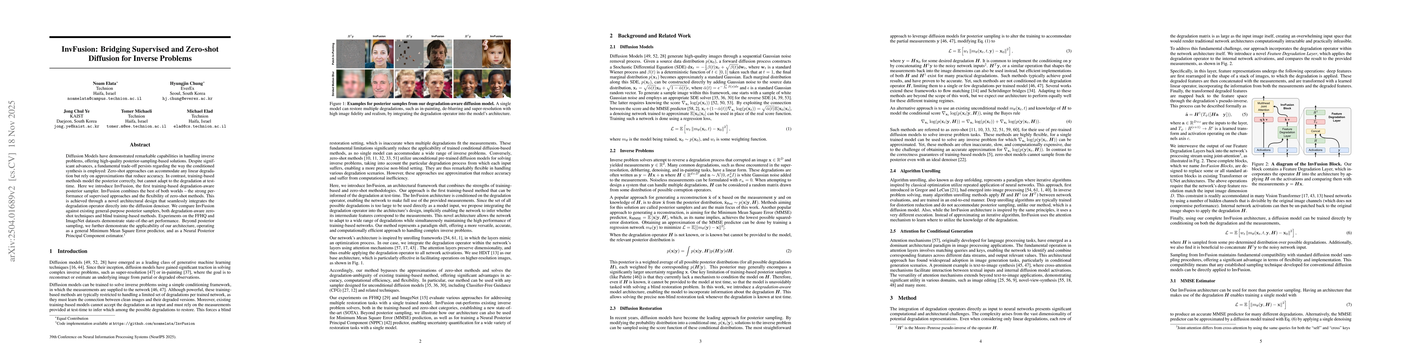 Thumbnail for InvFusion: Bridging Supervised and Zero-shot Diffusion for Inverse Problems