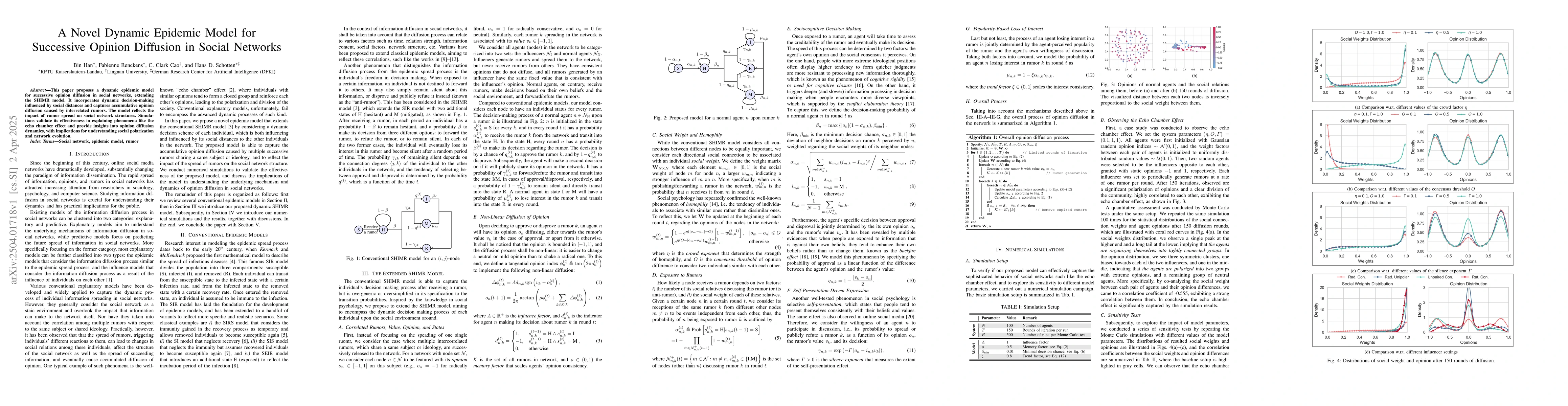 Thumbnail for A Novel Dynamic Epidemic Model for Successive Opinion Diffusion in
  Social Networks