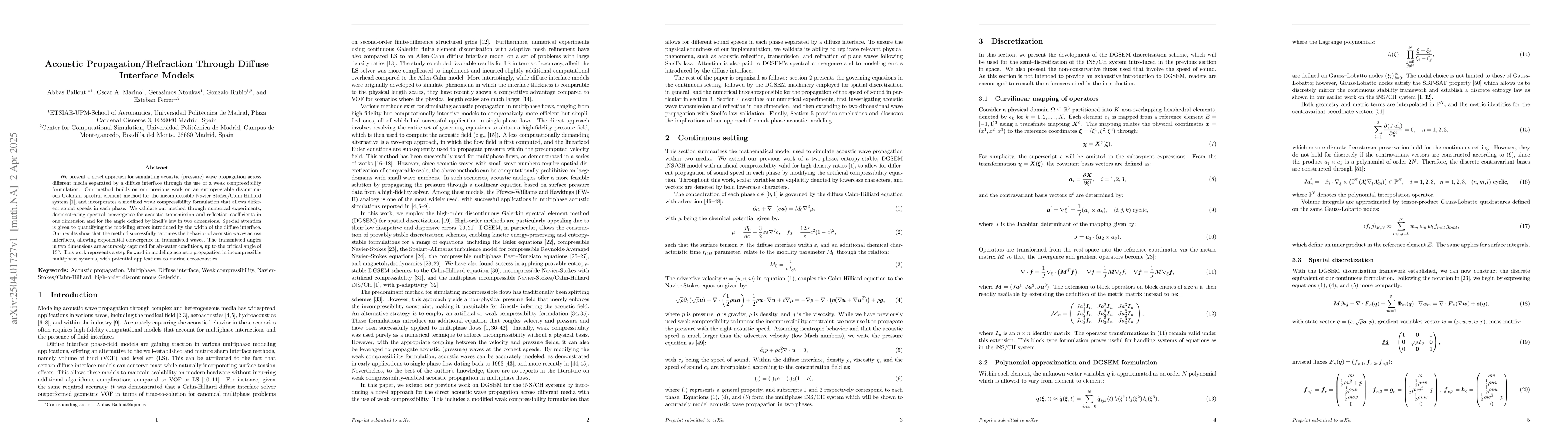 Thumbnail for Acoustic Propagation/Refraction Through Diffuse Interface Models