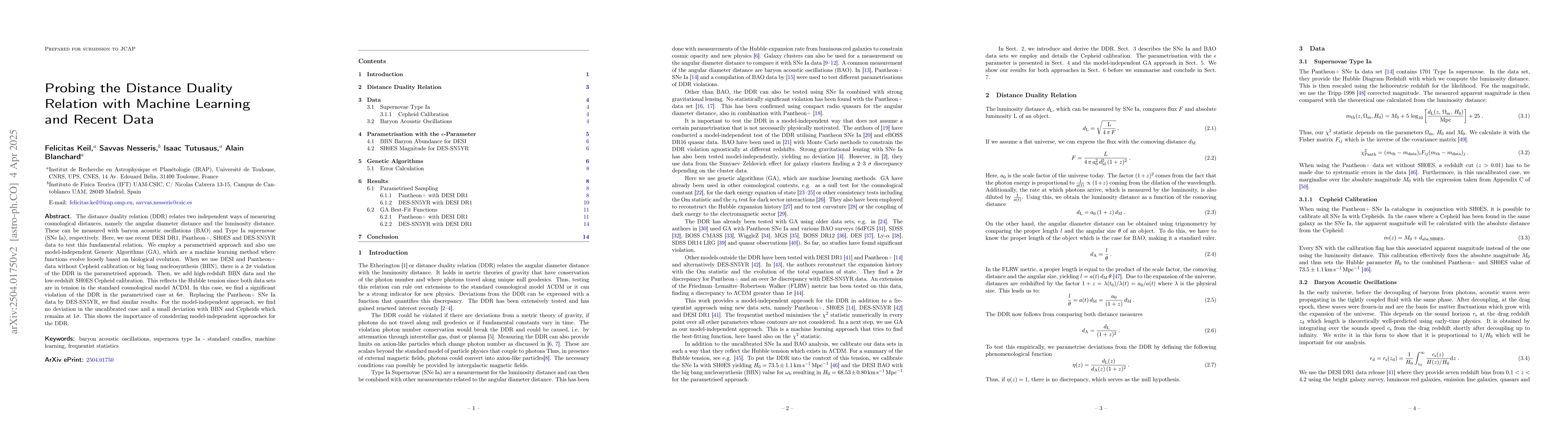 Thumbnail for Probing the Distance Duality Relation with Machine Learning and Recent
  Data