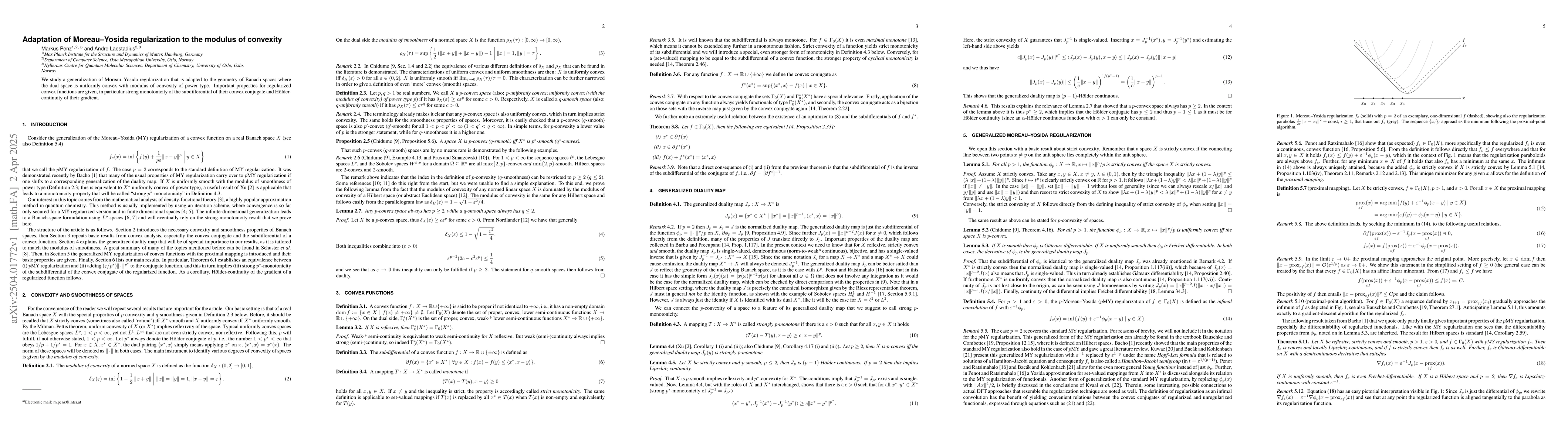 Thumbnail for Adaptation of Moreau-Yosida regularization to the modulus of convexity