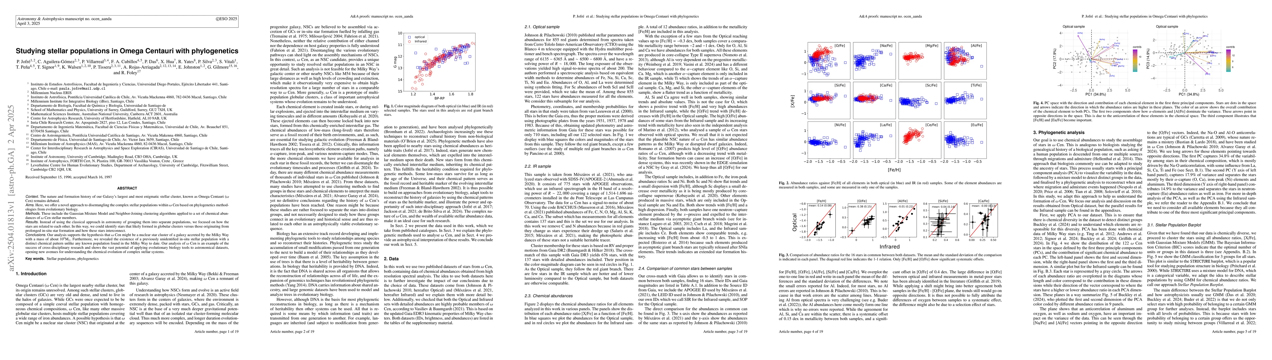 Thumbnail for Studying stellar populations in Omega Centauri with phylogenetics