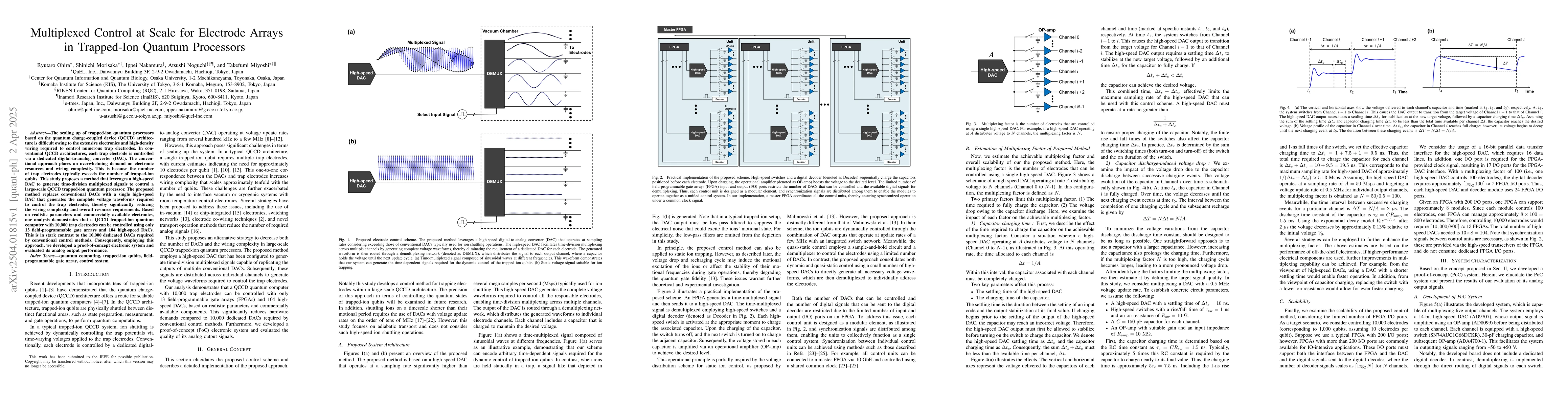 Thumbnail for Multiplexed Control at Scale for Electrode Arrays in Trapped-Ion Quantum
  Processors