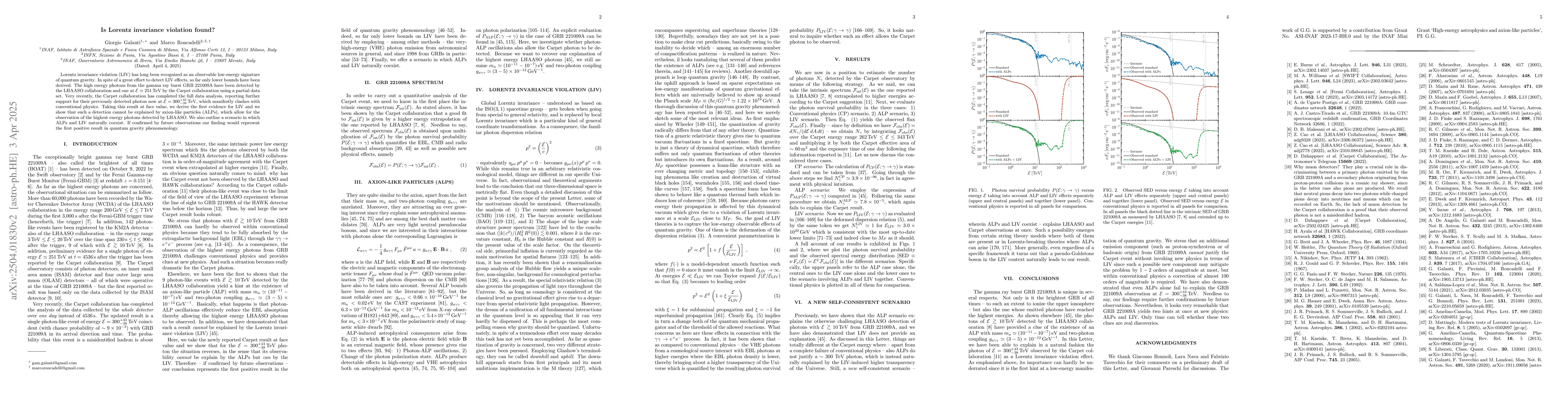 Thumbnail for Is Lorentz invariance violation found?