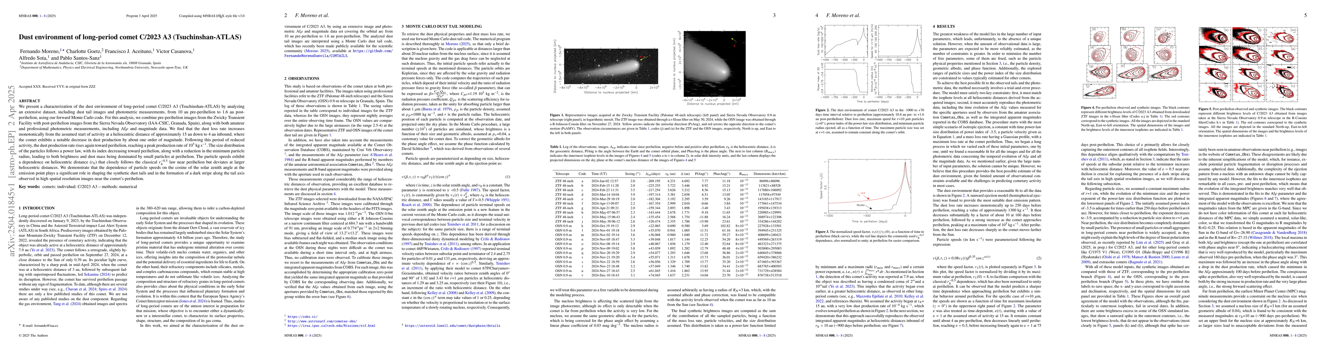 Thumbnail for Dust environment of long-period comet C/2023 A3 (Tsuchinshan-ATLAS)
