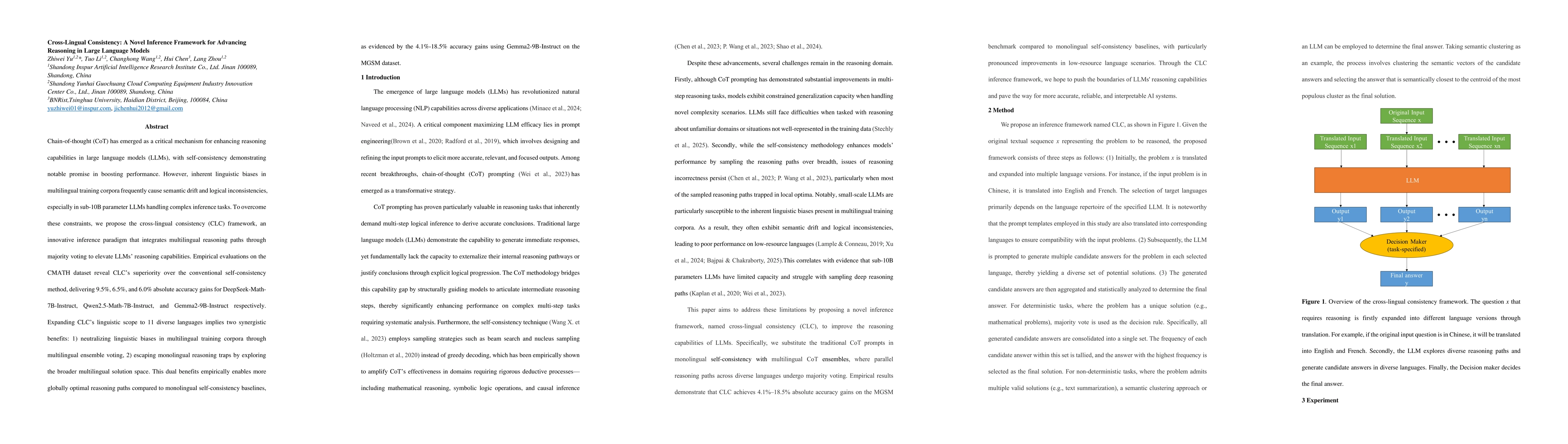 Thumbnail for Cross-Lingual Consistency: A Novel Inference Framework for Advancing
  Reasoning in Large Language Models