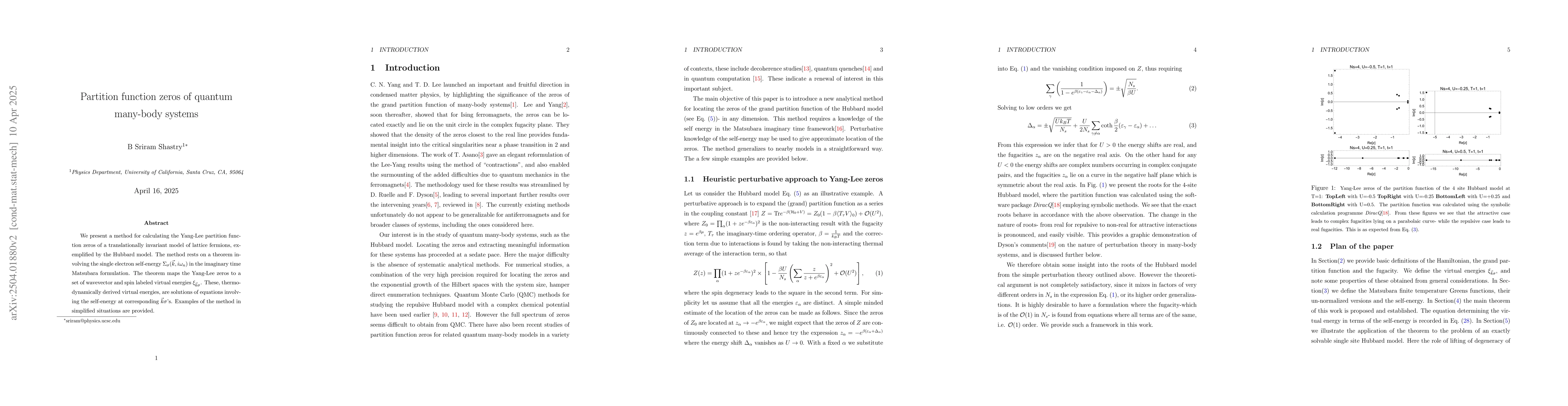 Thumbnail for Partition function zeros of quantum many-body systems