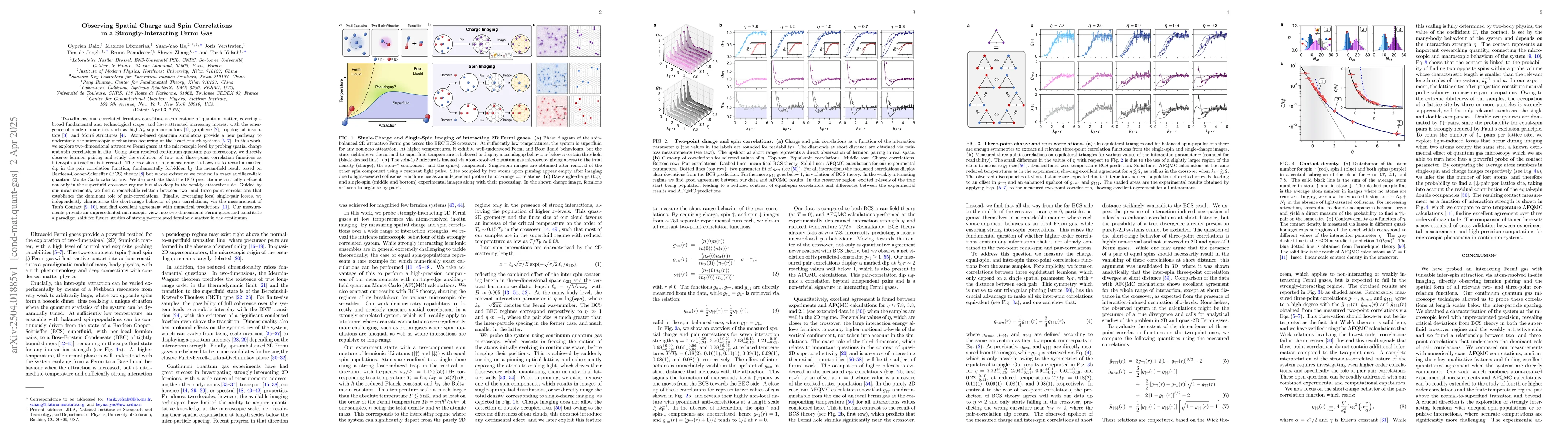Thumbnail for Observing Spatial Charge and Spin Correlations in a Strongly-Interacting
  Fermi Gas