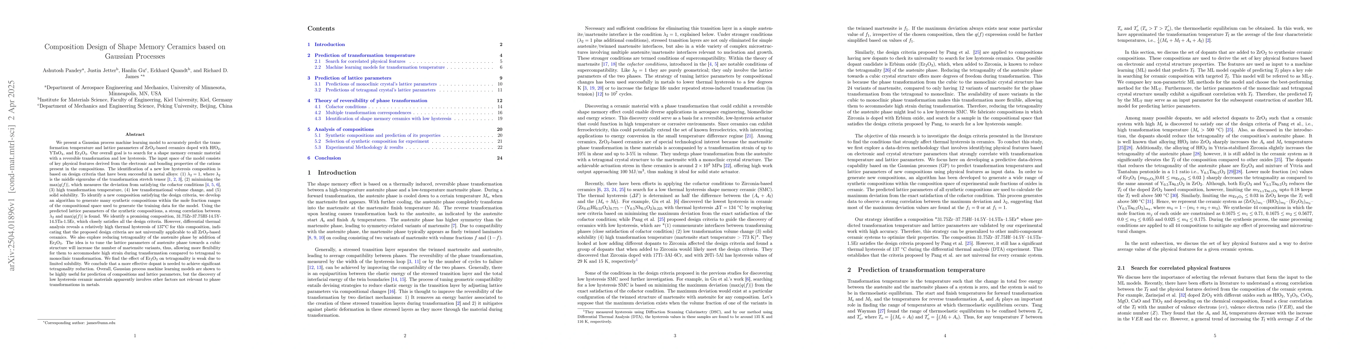 Thumbnail for Composition Design of Shape Memory Ceramics based on Gaussian Processes