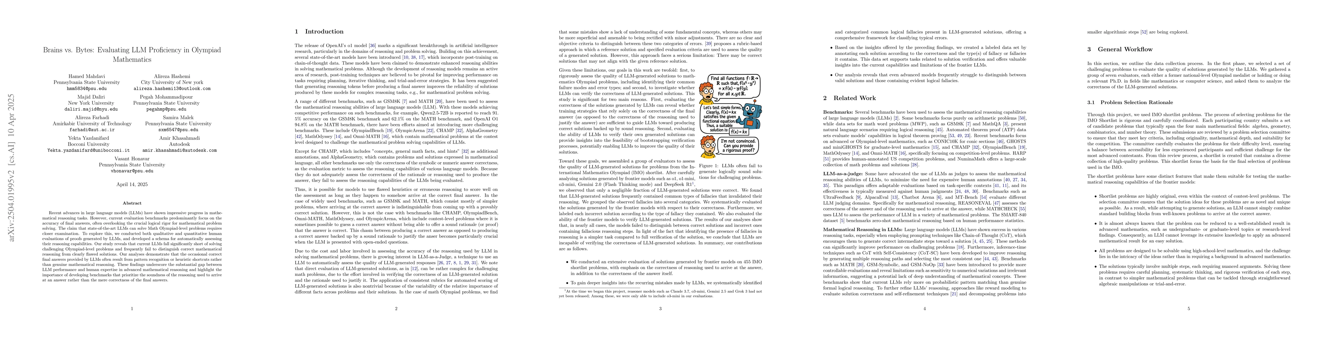 Thumbnail for Brains vs. Bytes: Evaluating LLM Proficiency in Olympiad Mathematics