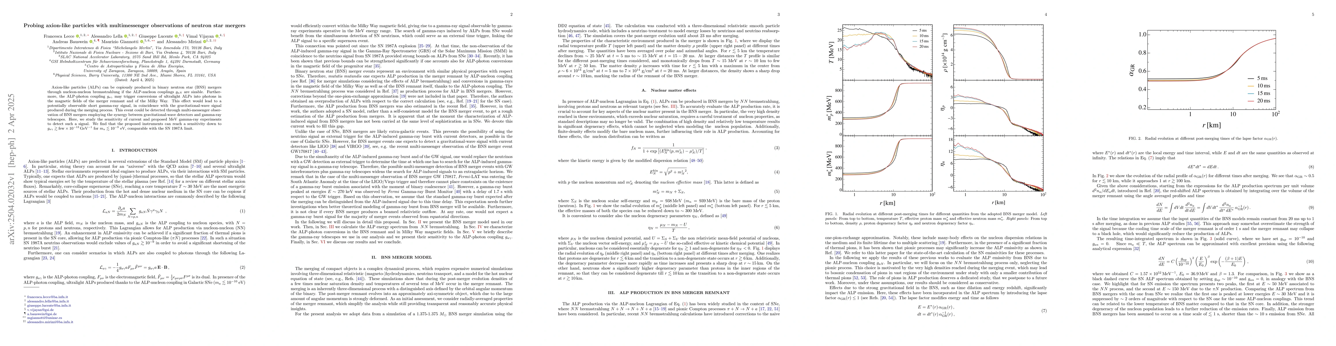 Thumbnail for Probing axion-like particles with multimessenger observations of neutron
  star mergers