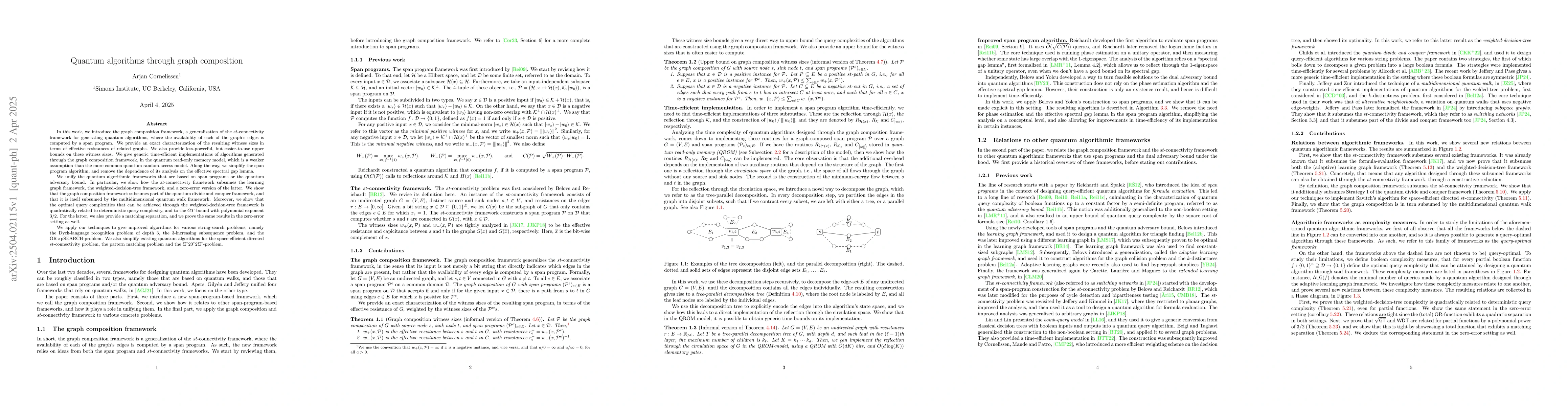 Thumbnail for Quantum algorithms through graph composition