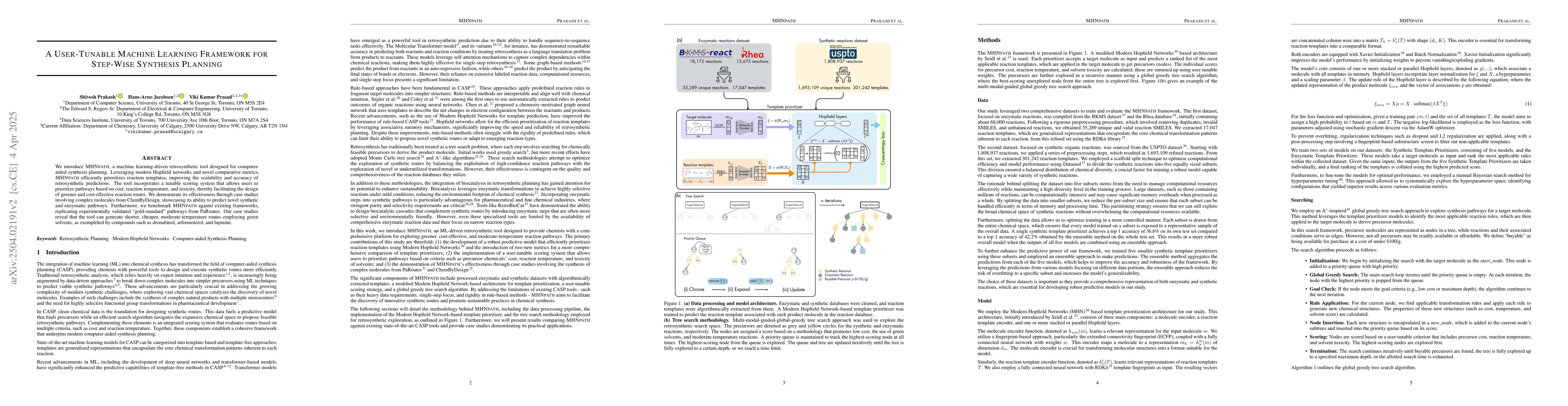 Thumbnail for A User-Tunable Machine Learning Framework for Step-Wise Synthesis
  Planning