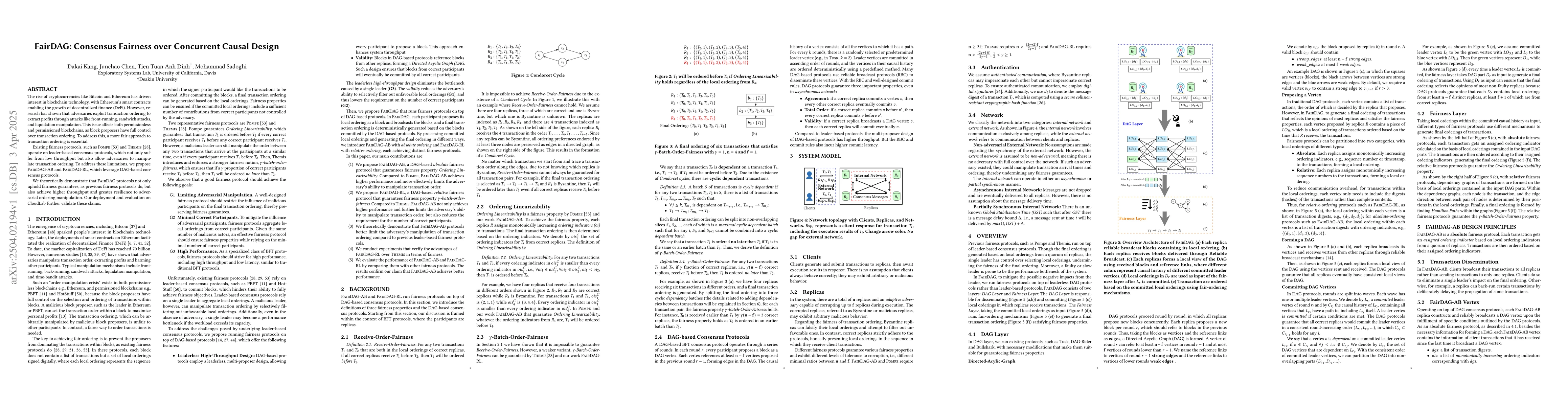 Thumbnail for FairDAG: Consensus Fairness over Concurrent Causal Design