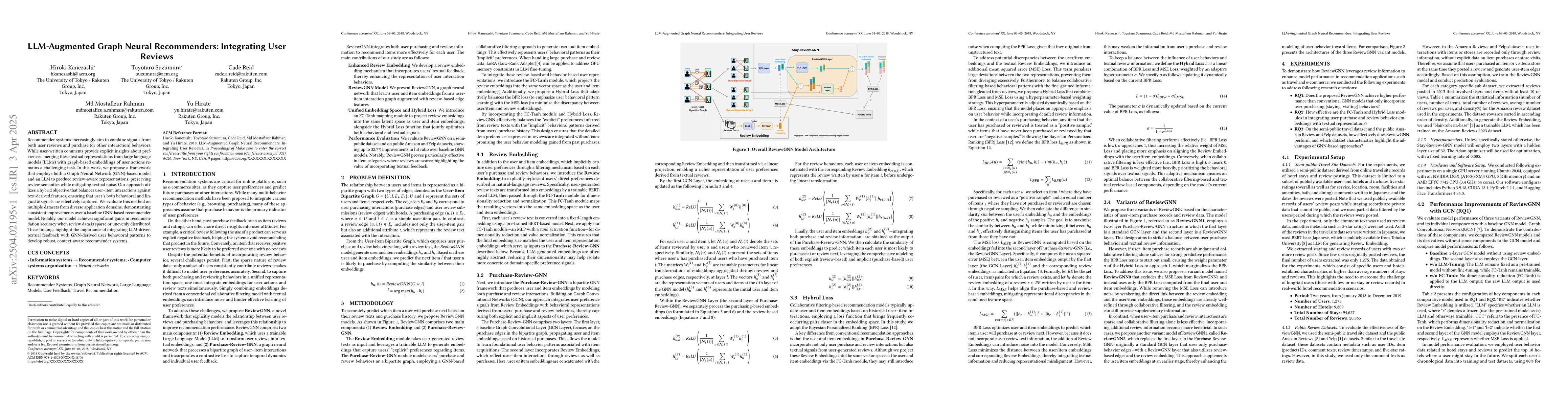 Thumbnail for LLM-Augmented Graph Neural Recommenders: Integrating User Reviews