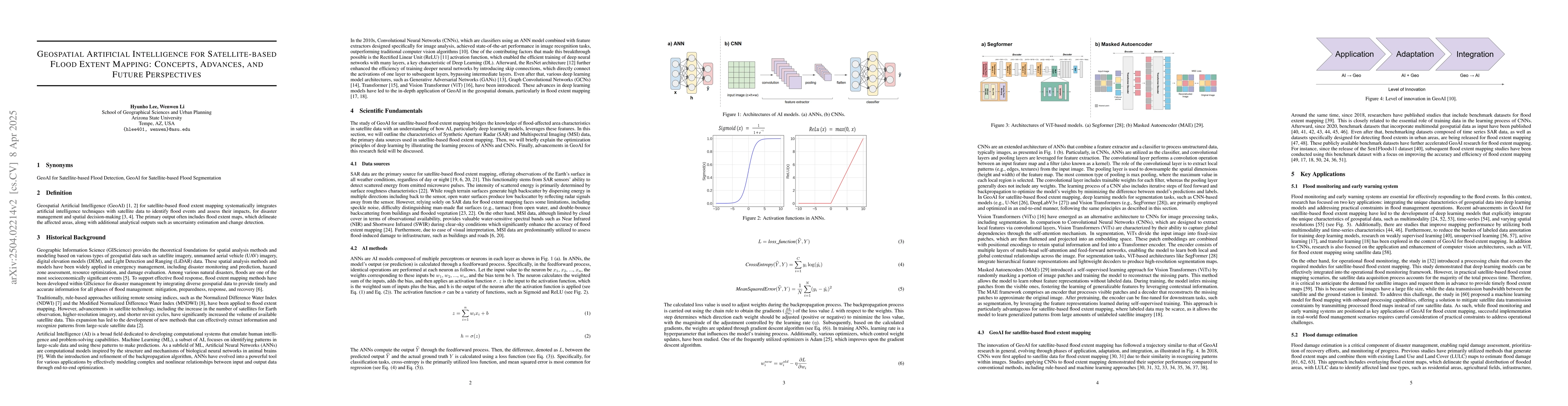 Thumbnail for Geospatial Artificial Intelligence for Satellite-based Flood Extent
  Mapping: Concepts, Advances, and Future Perspectives