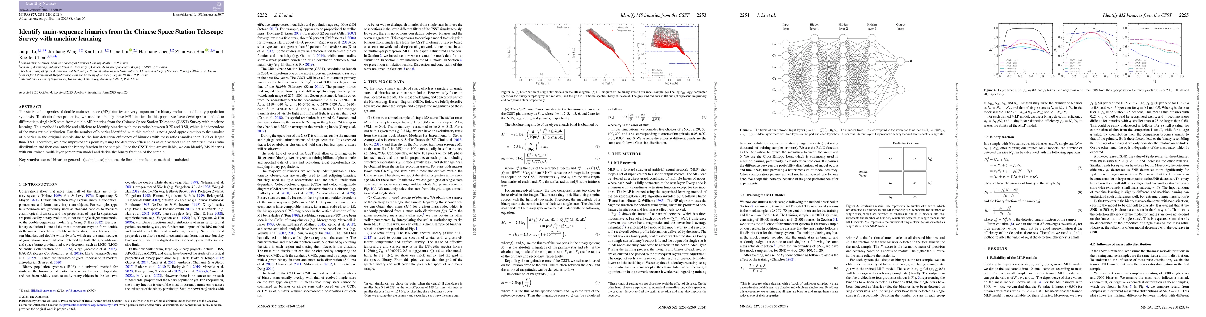 Thumbnail for Identify main-sequence binaries from the Chinese Space Station Telescope
  Survey with machine learning