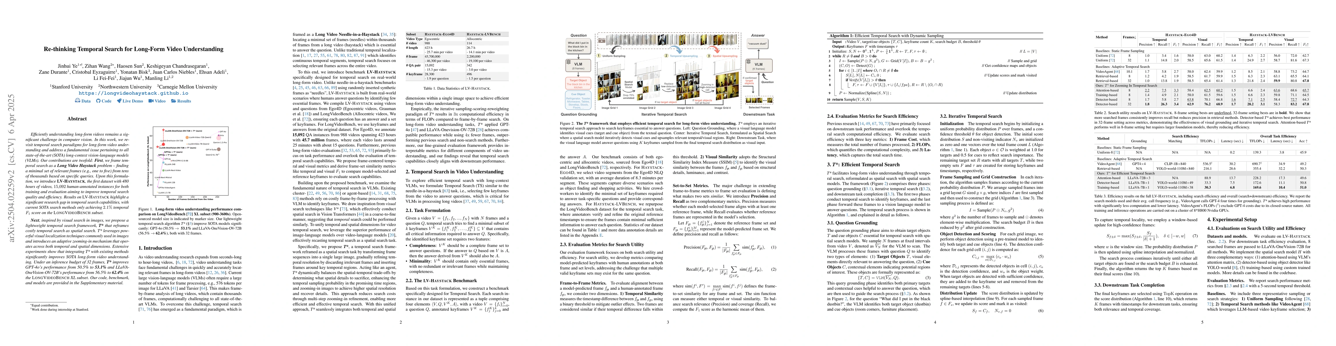 Thumbnail for Re-thinking Temporal Search for Long-Form Video Understanding
