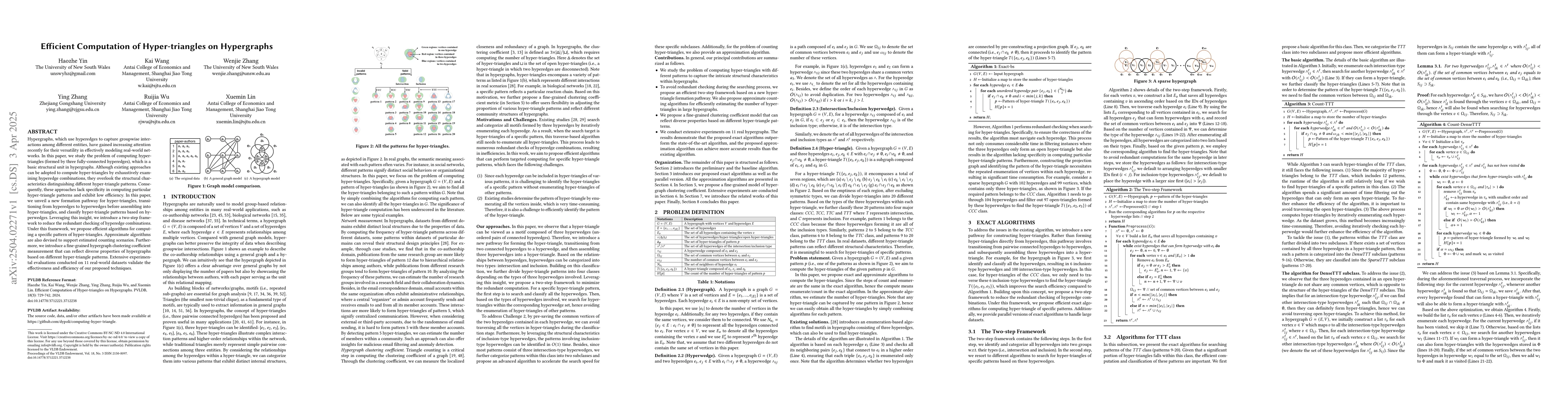 Thumbnail for Efficient Computation of Hyper-triangles on Hypergraphs