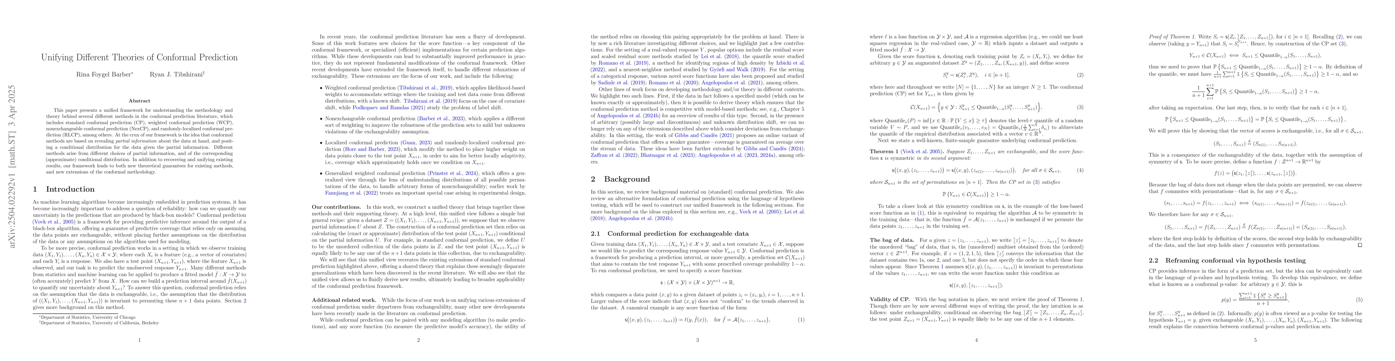 Thumbnail for Unifying Different Theories of Conformal Prediction