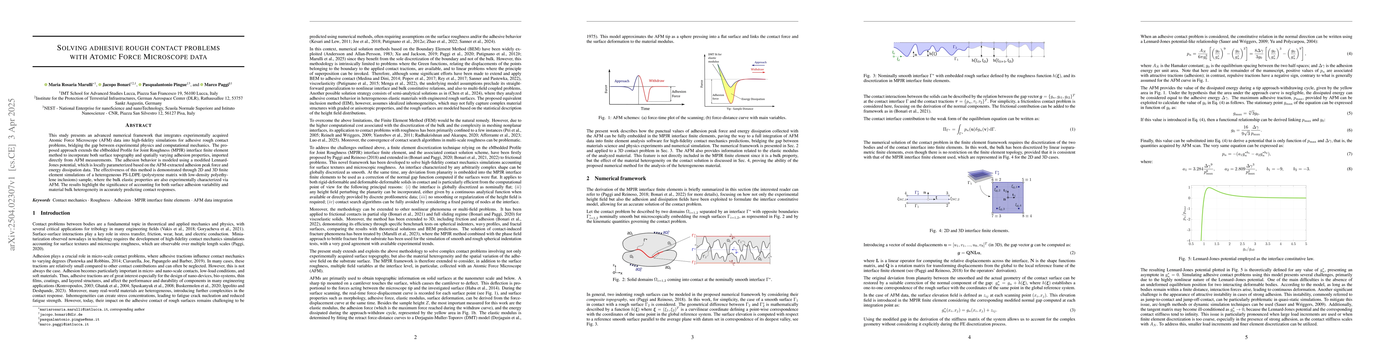 Thumbnail for Solving adhesive rough contact problems with Atomic Force Microscope
  data
