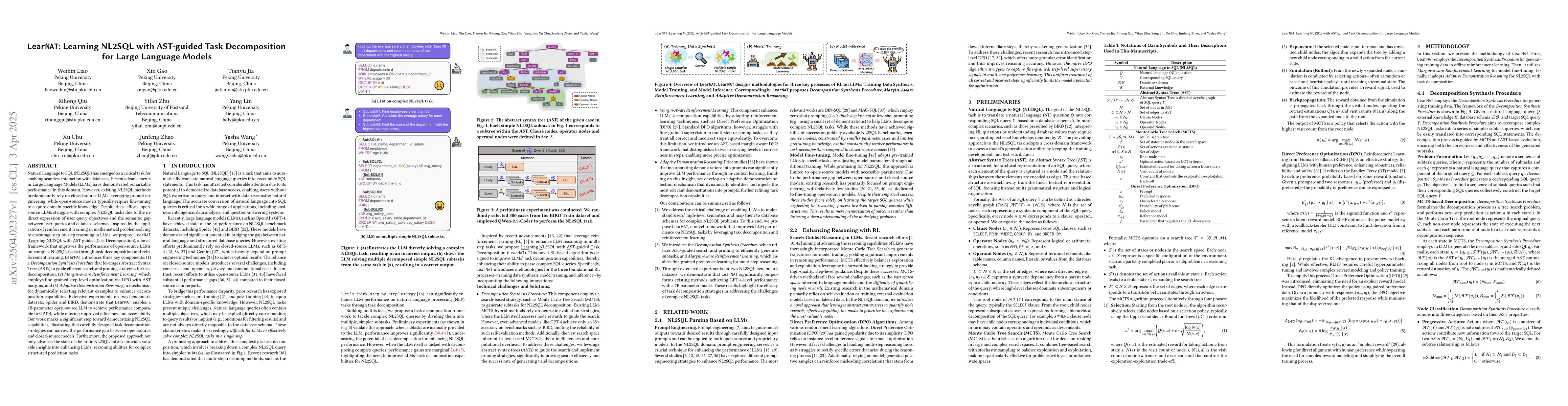 Thumbnail for LearNAT: Learning NL2SQL with AST-guided Task Decomposition for Large
  Language Models