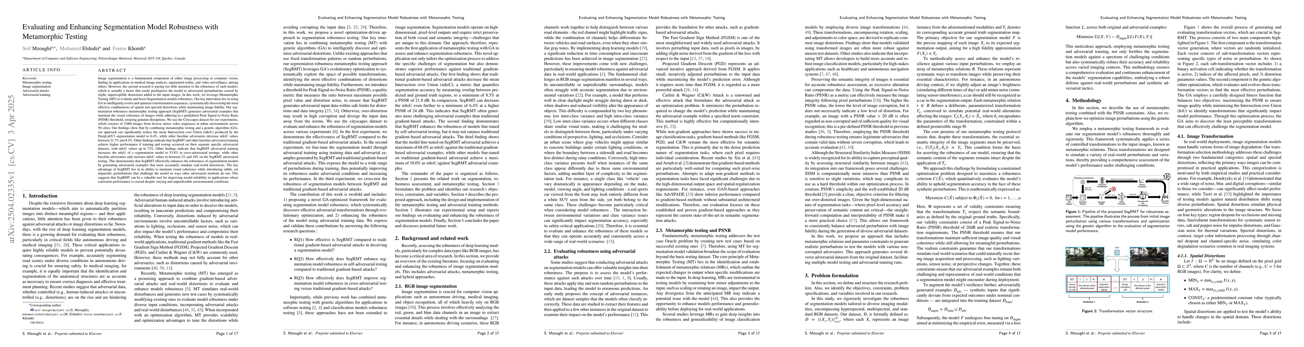 Thumbnail for Evaluating and Enhancing Segmentation Model Robustness with Metamorphic
  Testing