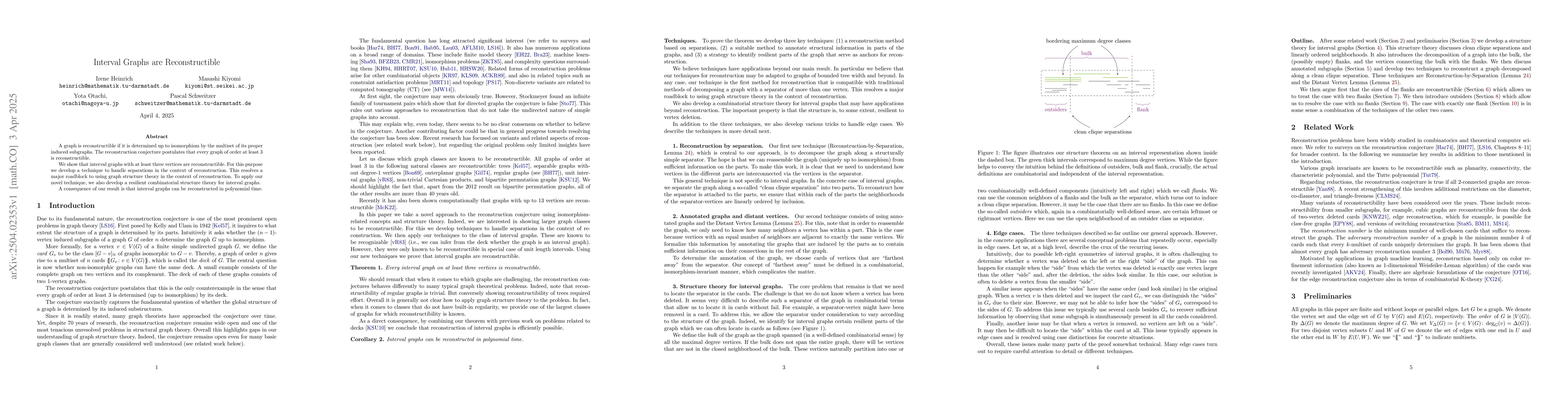 Thumbnail for Interval Graphs are Reconstructible