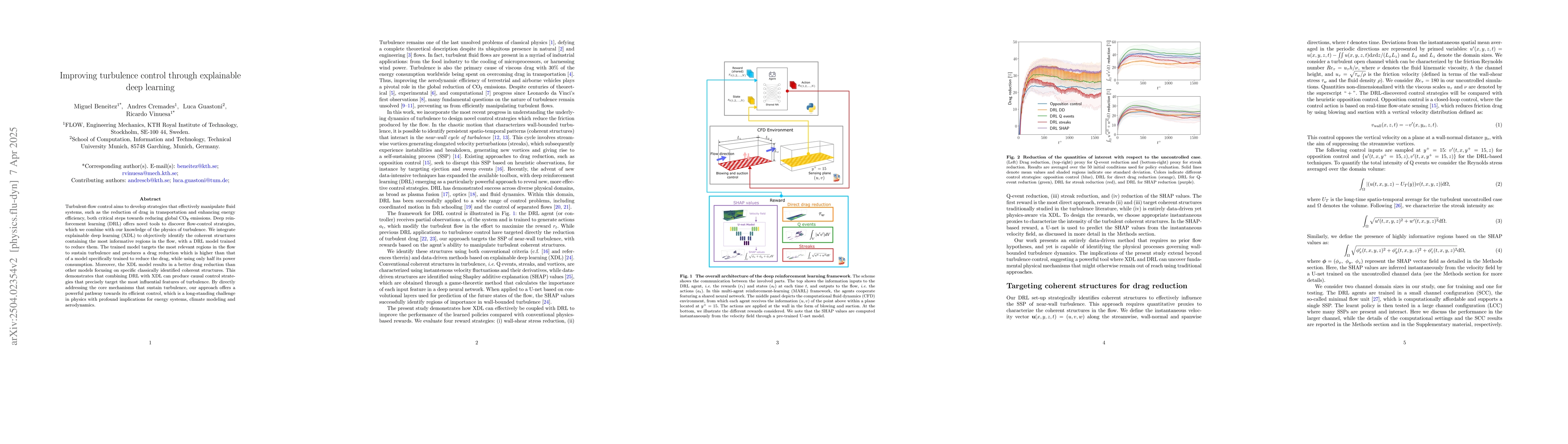 Thumbnail for Improving turbulence control through explainable deep learning