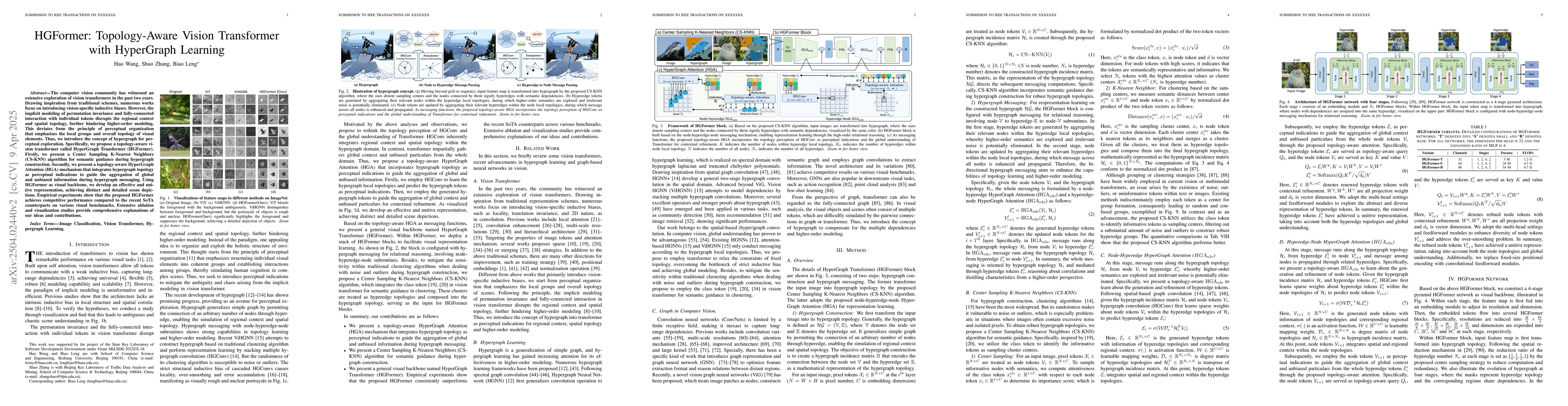 Thumbnail for HGFormer: Topology-Aware Vision Transformer with HyperGraph Learning
