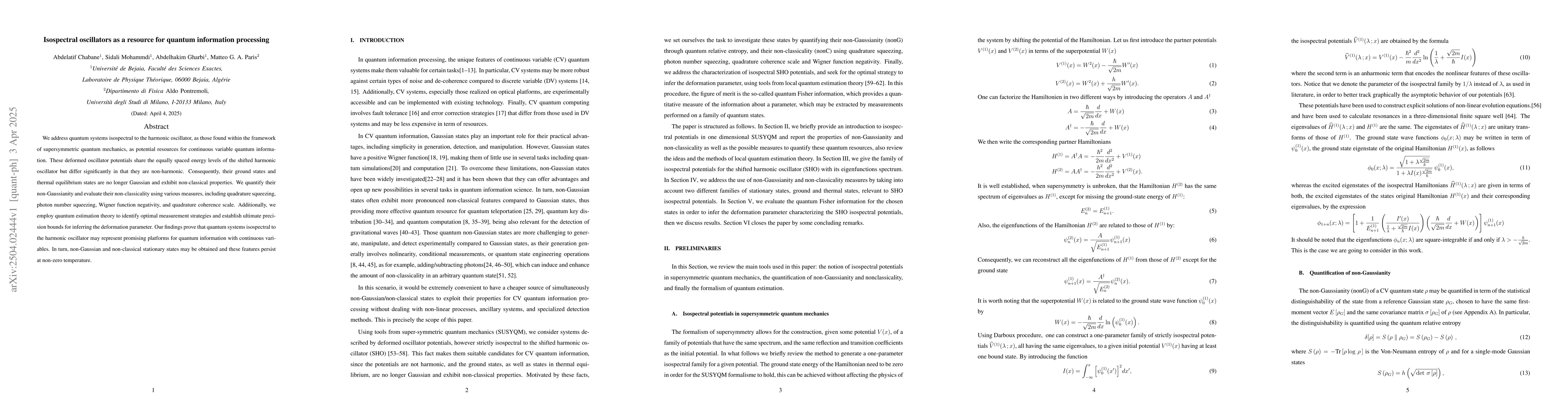 Thumbnail for Isospectral oscillators as a resource for quantum information processing