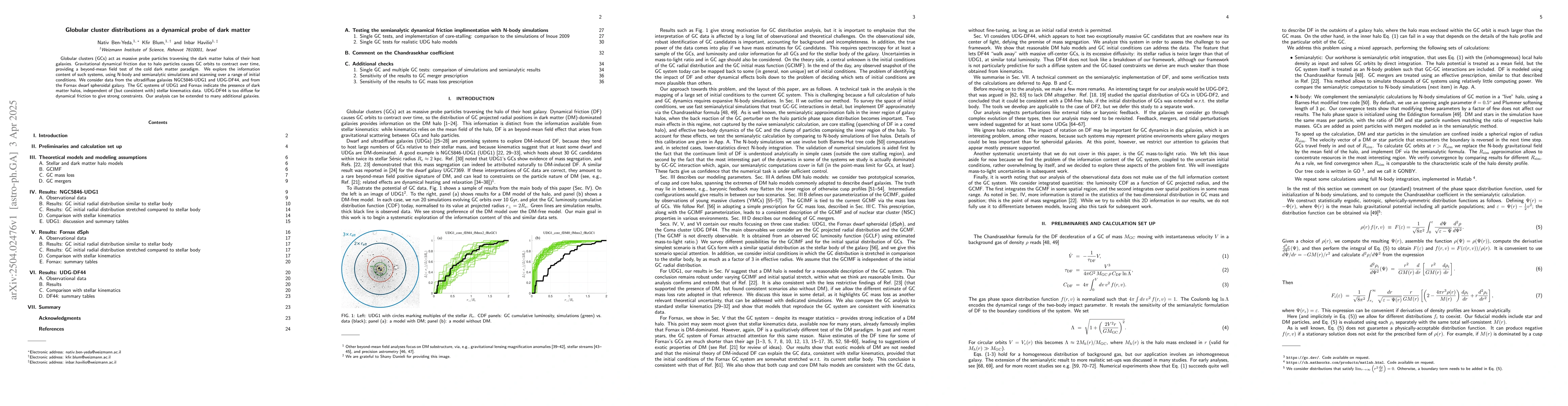Thumbnail for Globular cluster distributions as a dynamical probe of dark matter