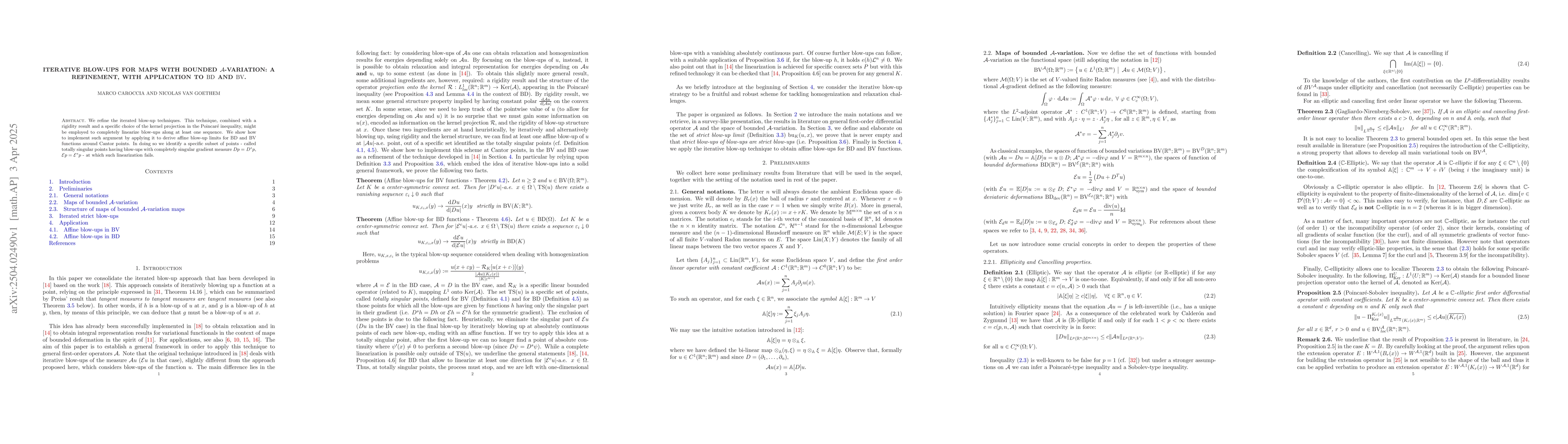 Thumbnail for Iterative blow-ups for maps with bounded $\mathcal{A}$-variation: a
  refinement, with application to $\mathrm{BD}$ and $\mathrm{BV}$