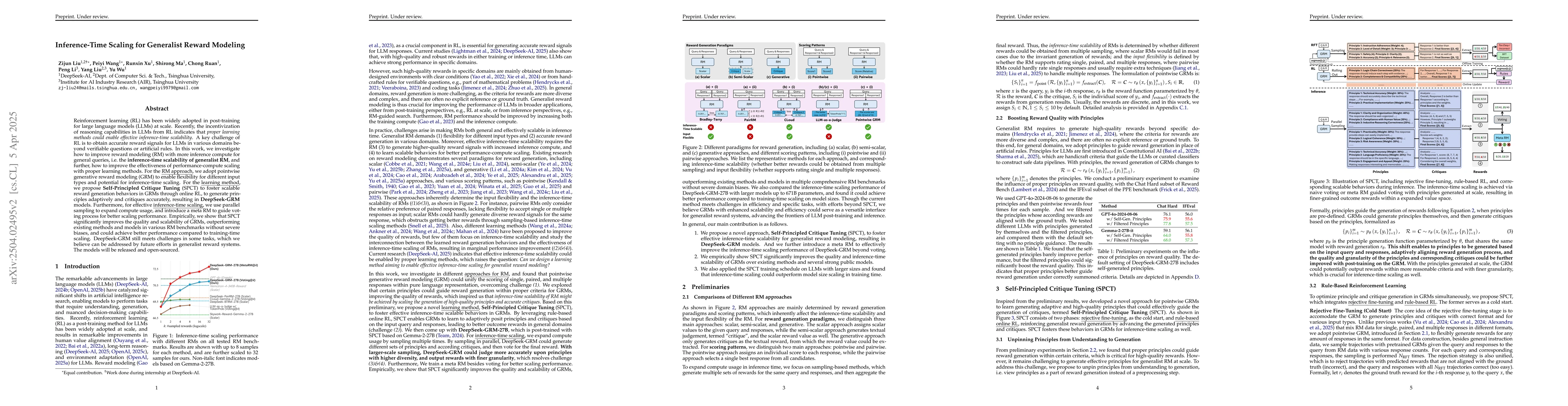 Thumbnail for Inference-Time Scaling for Generalist Reward Modeling