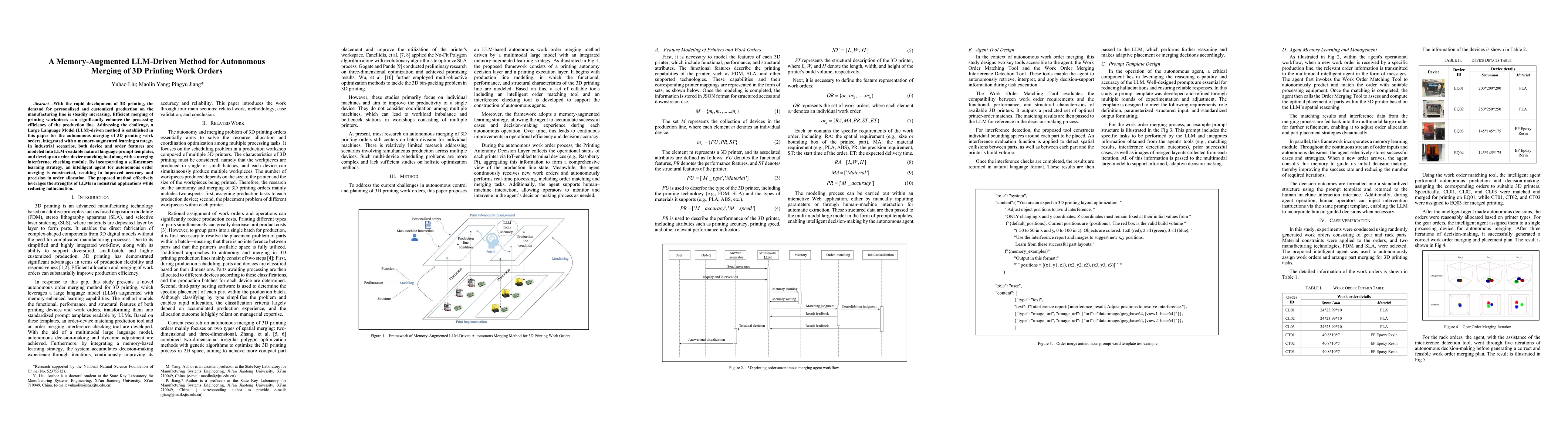 Thumbnail for A Memory-Augmented LLM-Driven Method for Autonomous Merging of 3D
  Printing Work Orders