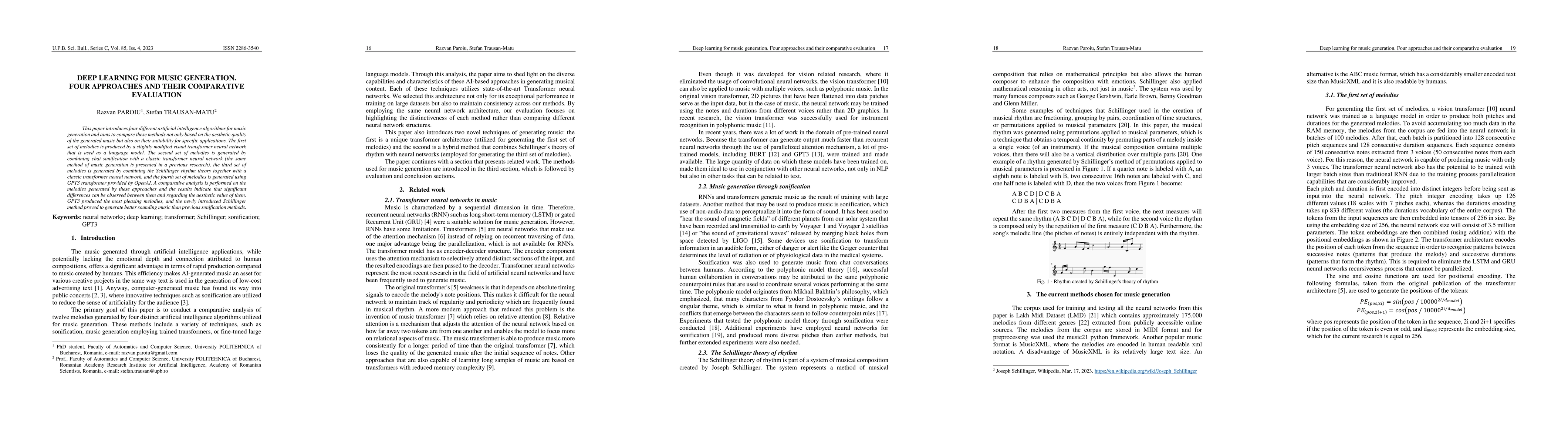 Thumbnail for Deep learning for music generation. Four approaches and their
  comparative evaluation