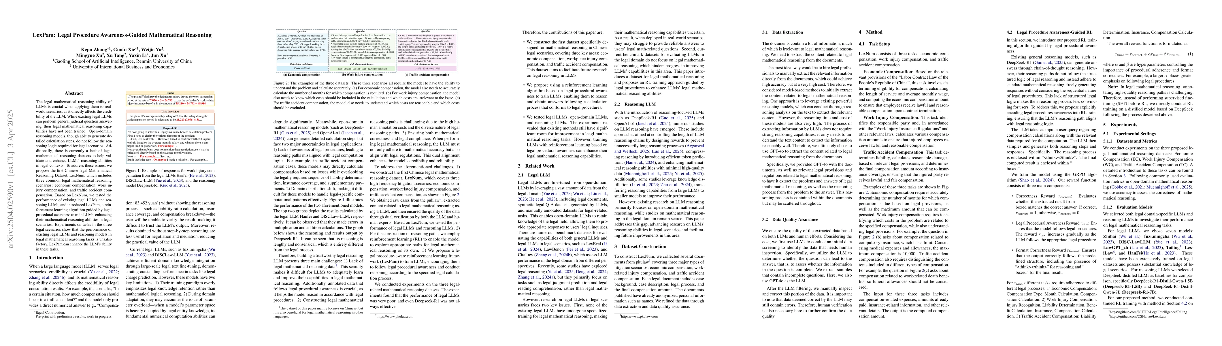 Thumbnail for LexPam: Legal Procedure Awareness-Guided Mathematical Reasoning