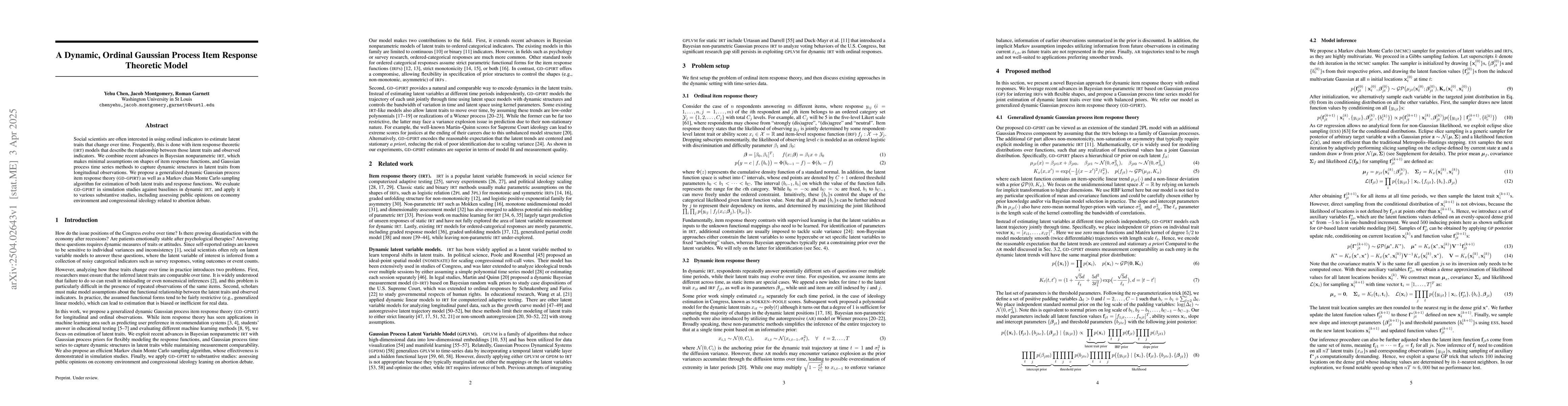 Thumbnail for A Dynamic, Ordinal Gaussian Process Item Response Theoretic Model