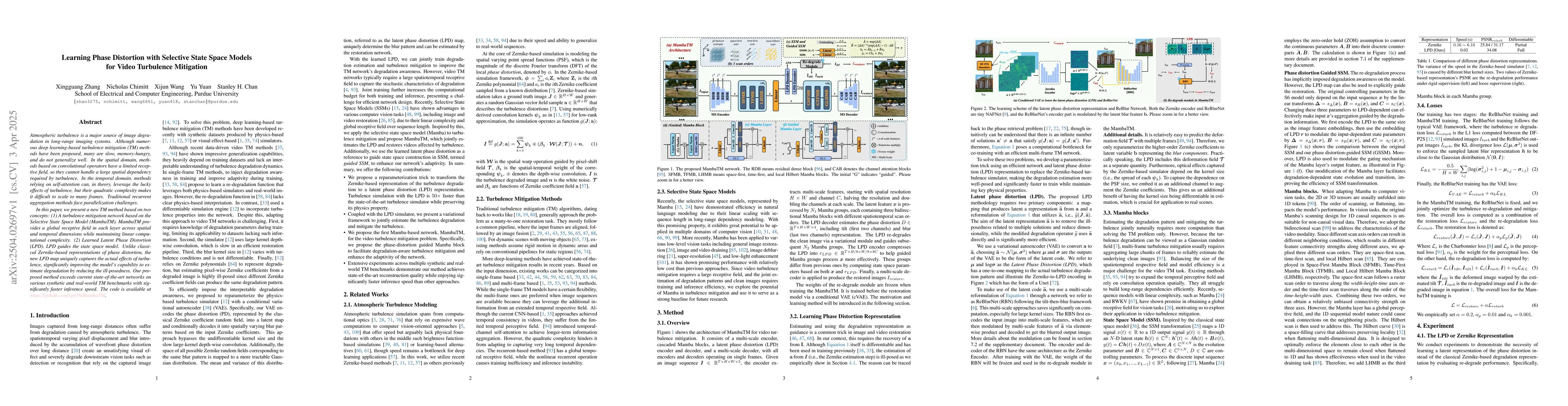 Thumbnail for Learning Phase Distortion with Selective State Space Models for Video
  Turbulence Mitigation