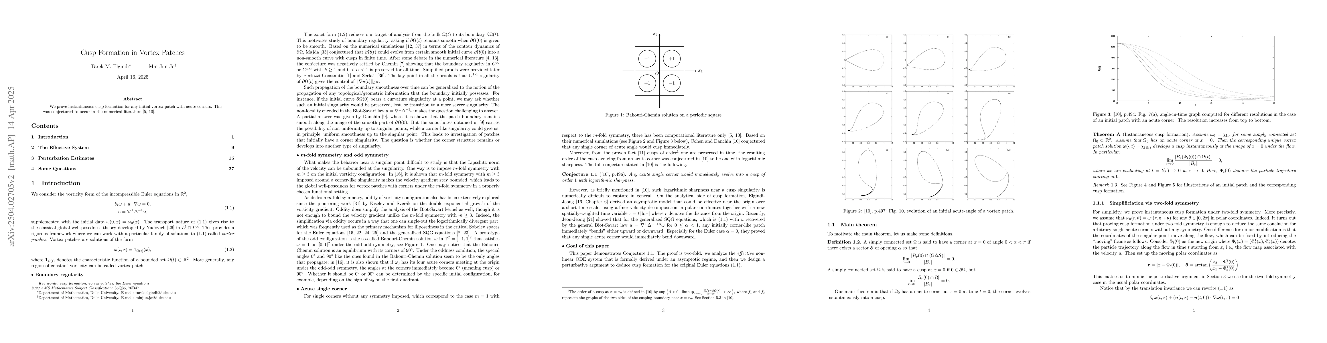 Thumbnail for Cusp Formation in Vortex Patches