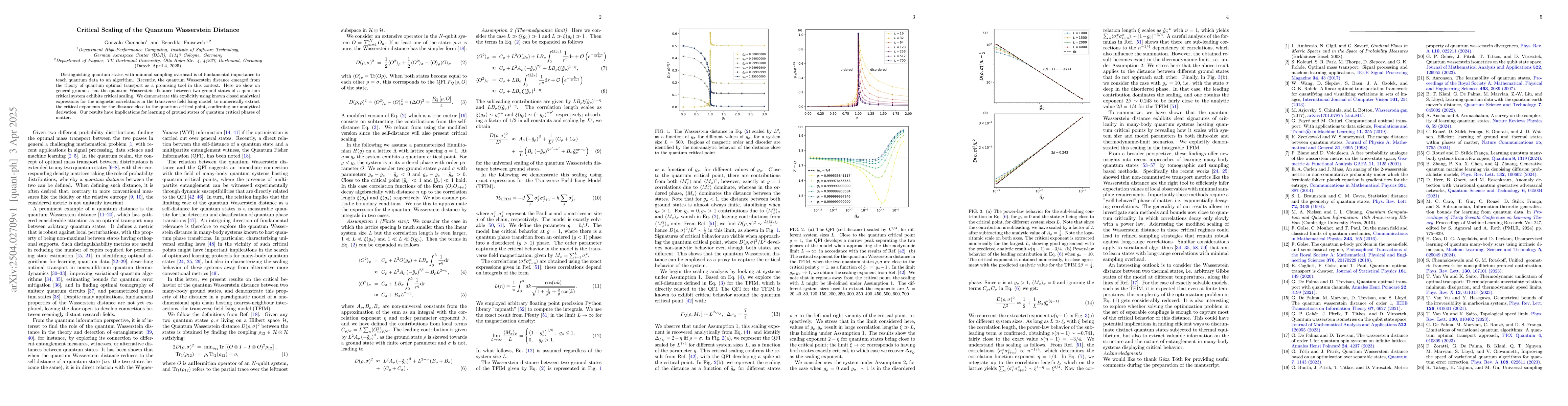 Thumbnail for Critical Scaling of the Quantum Wasserstein Distance
