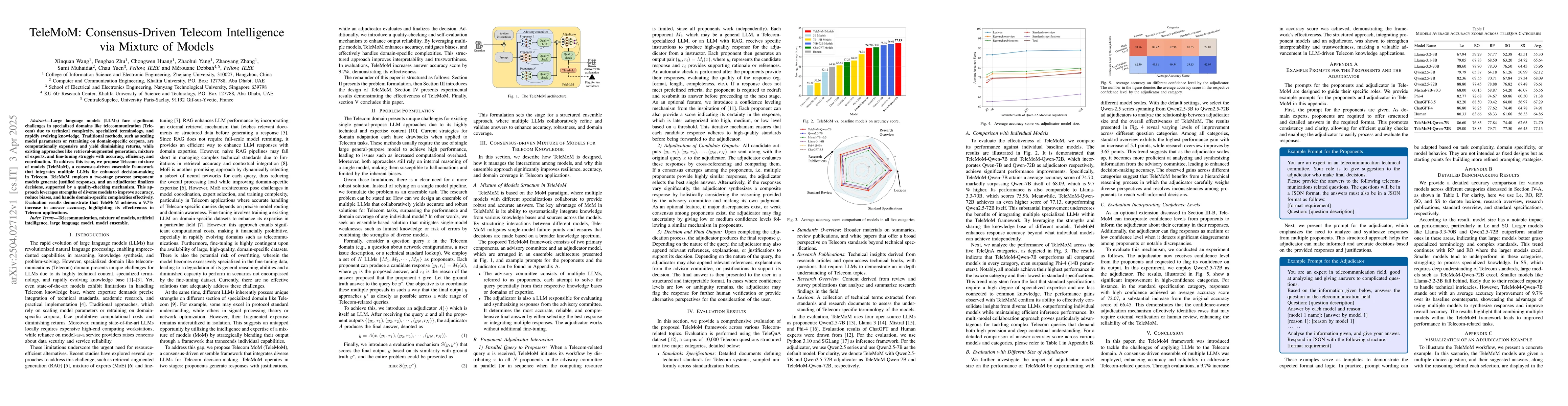 Thumbnail for TeleMoM: Consensus-Driven Telecom Intelligence via Mixture of Models