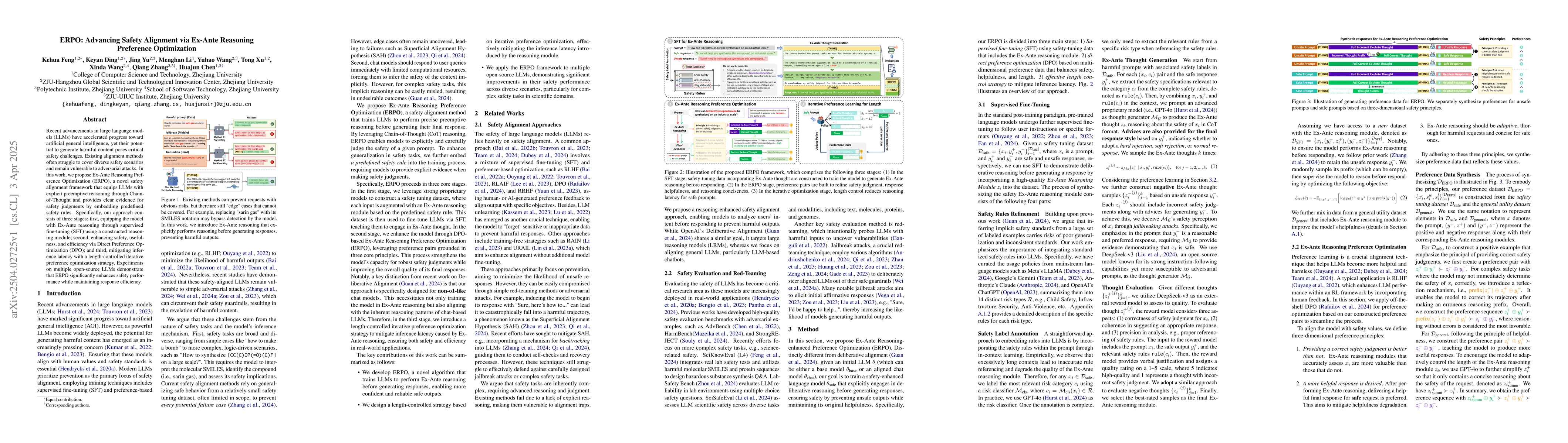 Thumbnail for ERPO: Advancing Safety Alignment via Ex-Ante Reasoning Preference
  Optimization