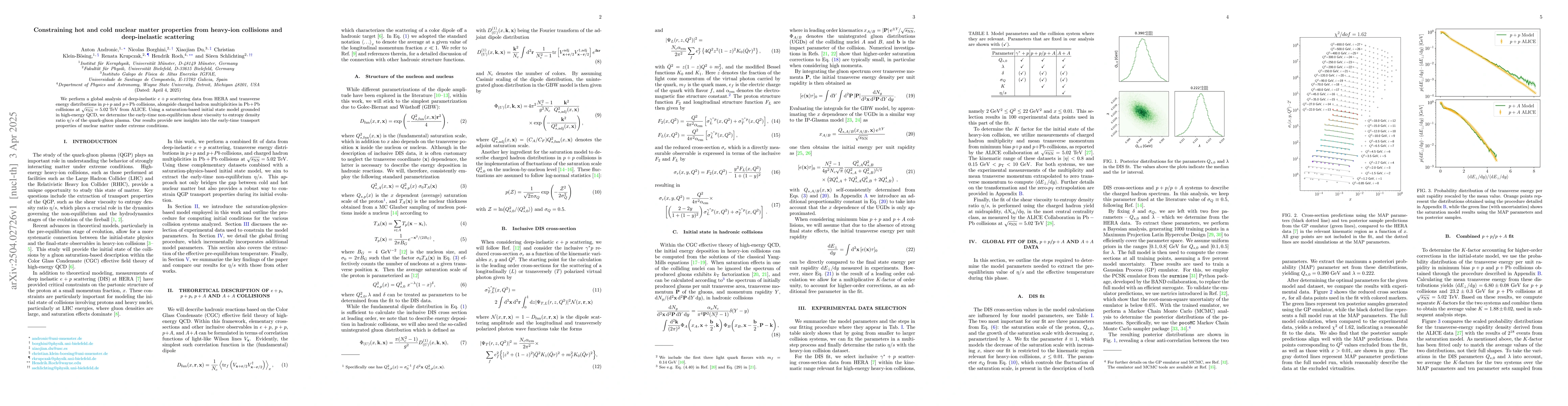 Thumbnail for Constraining hot and cold nuclear matter properties from heavy-ion
  collisions and deep-inelastic scattering