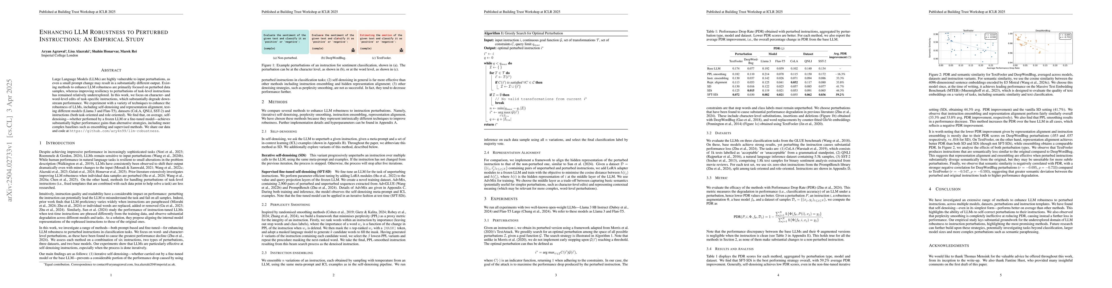 Thumbnail for Enhancing LLM Robustness to Perturbed Instructions: An Empirical Study