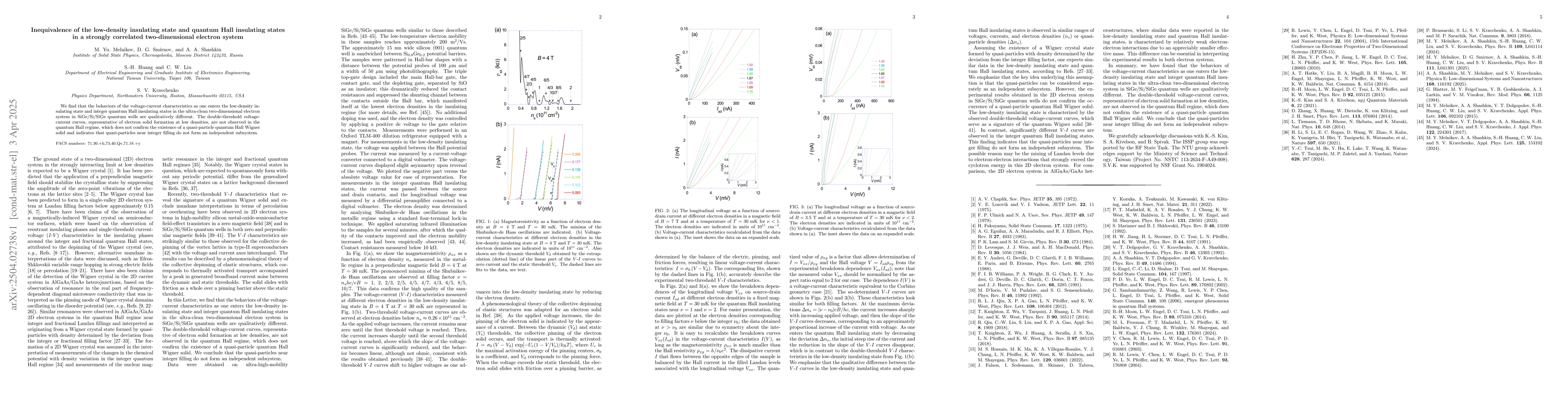 Thumbnail for Inequivalence of the low-density insulating state and quantum Hall
  insulating states in a strongly correlated two-dimensional electron system