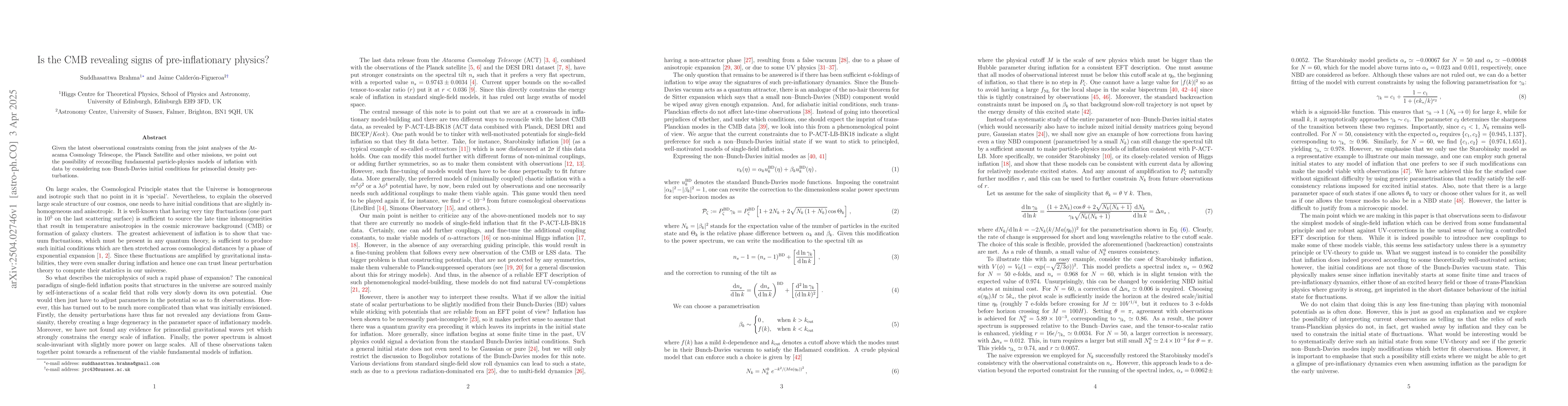 Thumbnail for Is the CMB revealing signs of pre-inflationary physics?