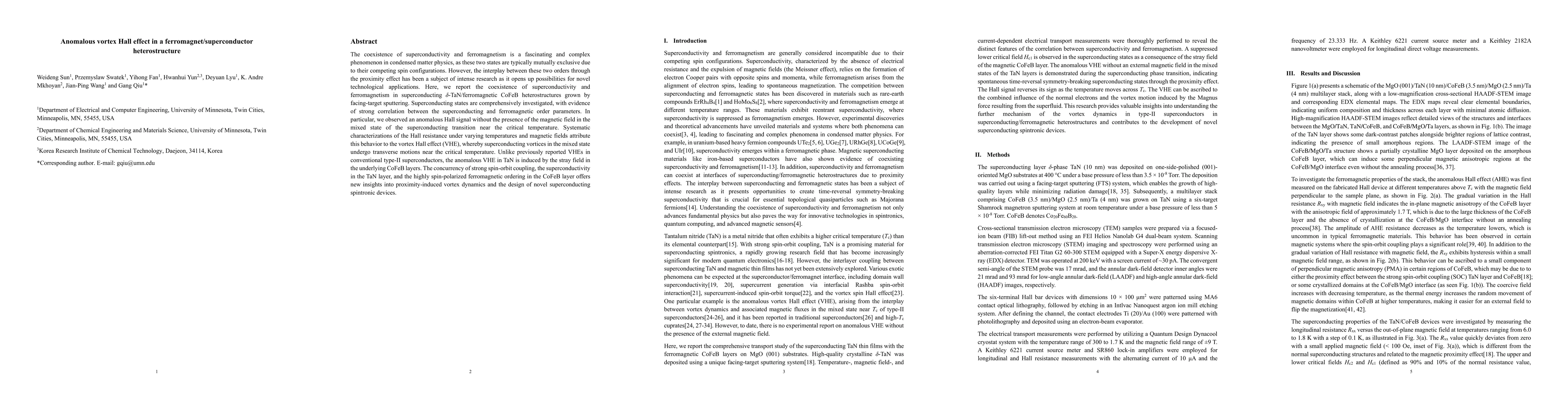 Thumbnail for Anomalous vortex Hall effect in a ferromagnet/superconductor
  heterostructure