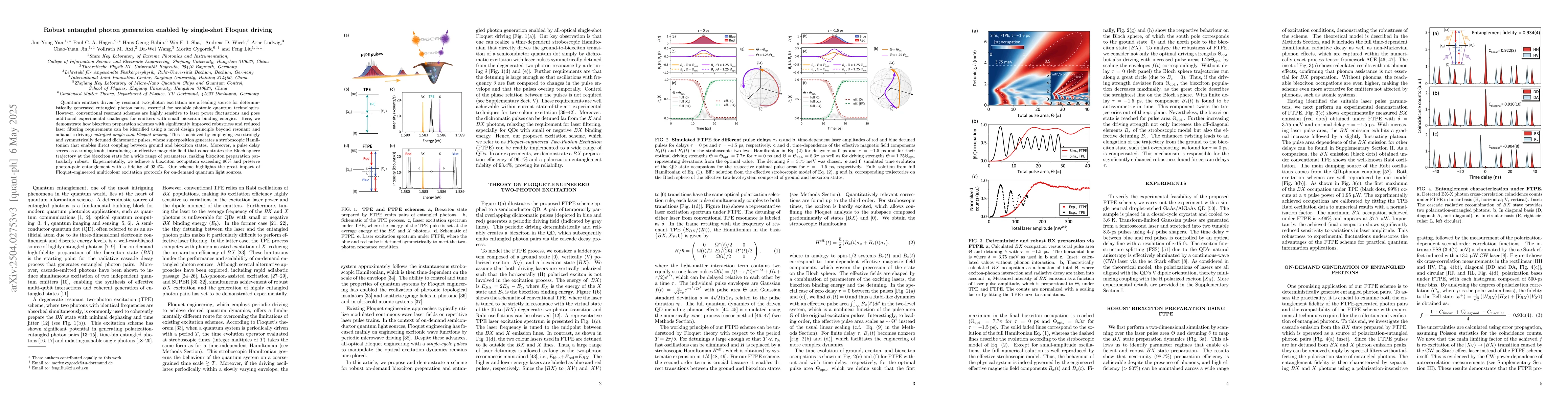 Thumbnail for Robust entangled photon generation enabled by single-shot Floquet
  driving