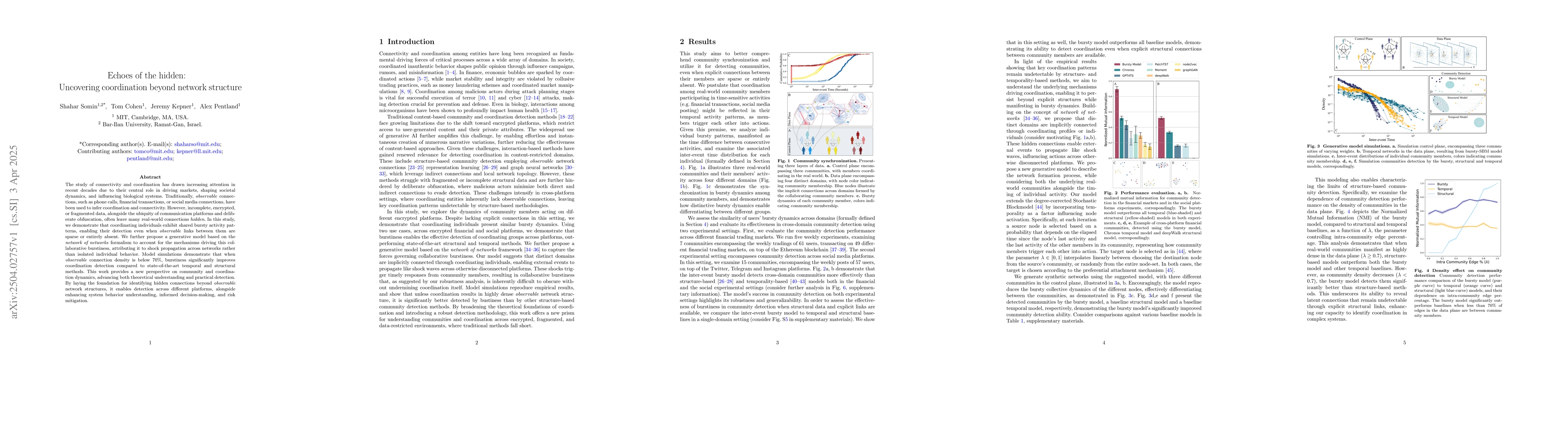 Thumbnail for Echoes of the hidden: Uncovering coordination beyond network structure